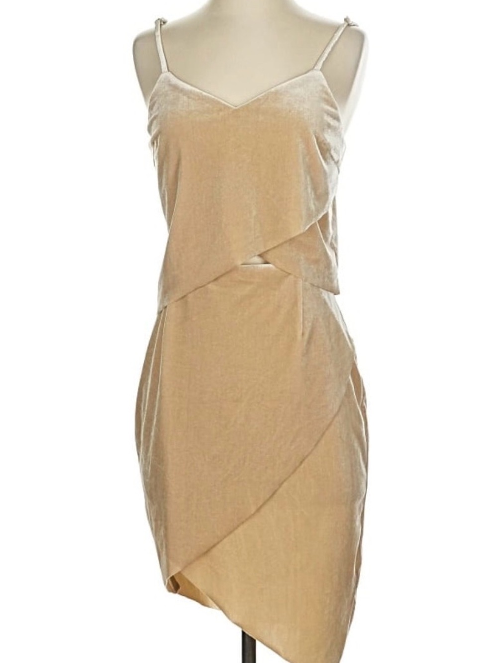 Elliatt Cocktail Dress in Tan/Beige